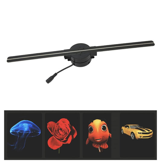 3D Hologram Fan WiFi Projector, 224 LED Light Beads, 1080P 16.5Inch Holographic Video Advertising Projector Display for Businesses, Parties, Etc