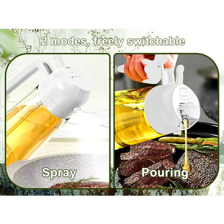 16oz Oil Dispenser Bottle for Kitchen - 2-in-1 Olive Oil and Cooking Spray