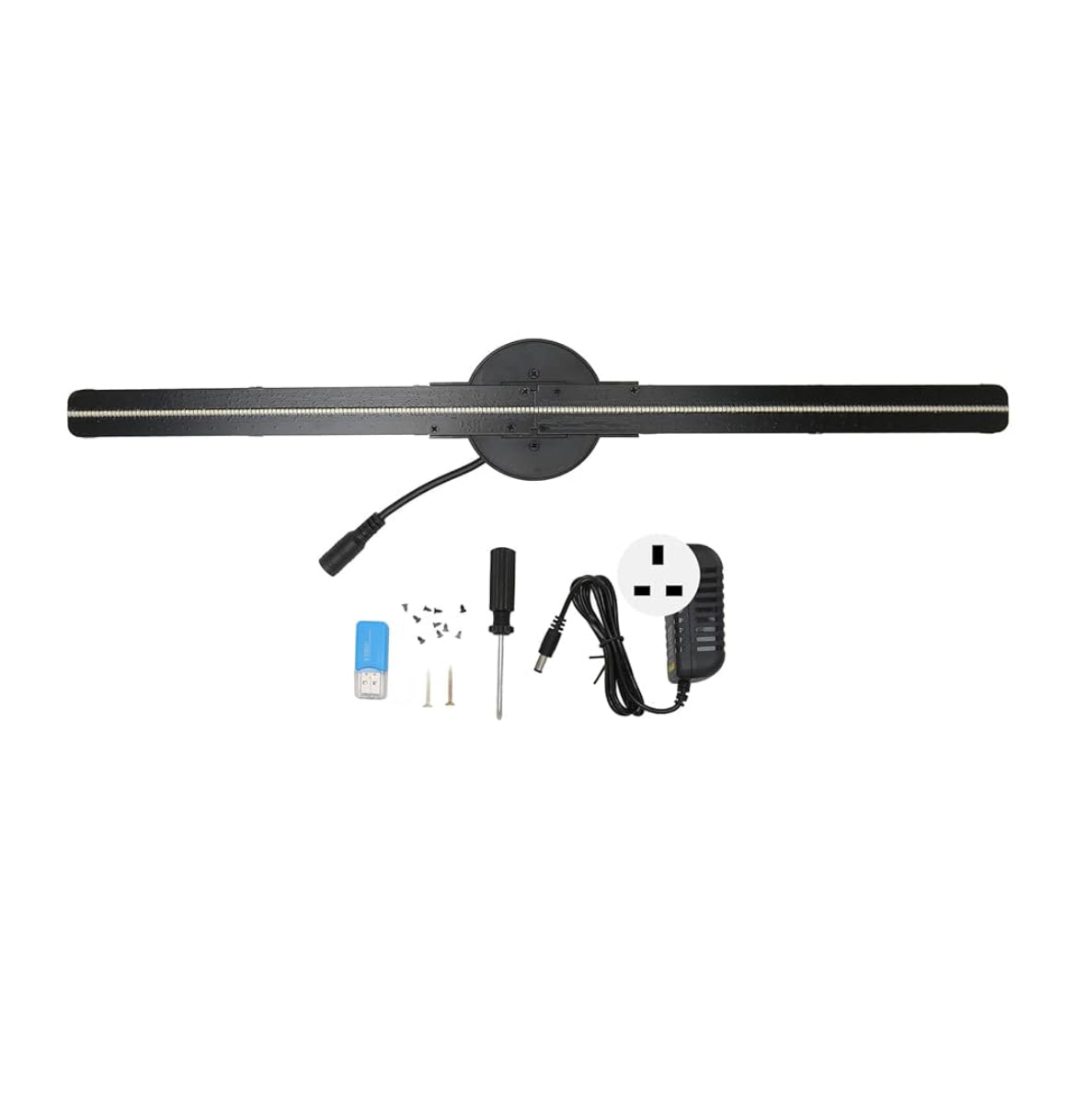 3D Hologram Fan WiFi Projector, 224 LED Light Beads, 1080P 16.5Inch Holographic Video Advertising Projector Display for Businesses, Parties, Etc