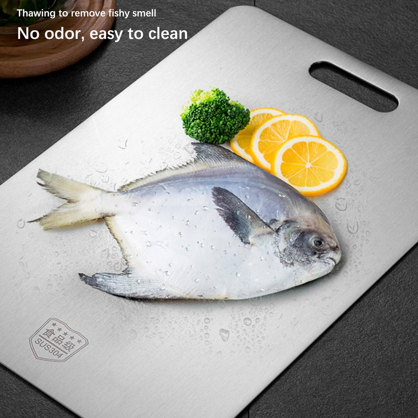 2024 New 304 Stainless Steel Chopping Board,Cutting Board for Kitchen Heavy Duty for Meat Cheese Vegetable Fruit